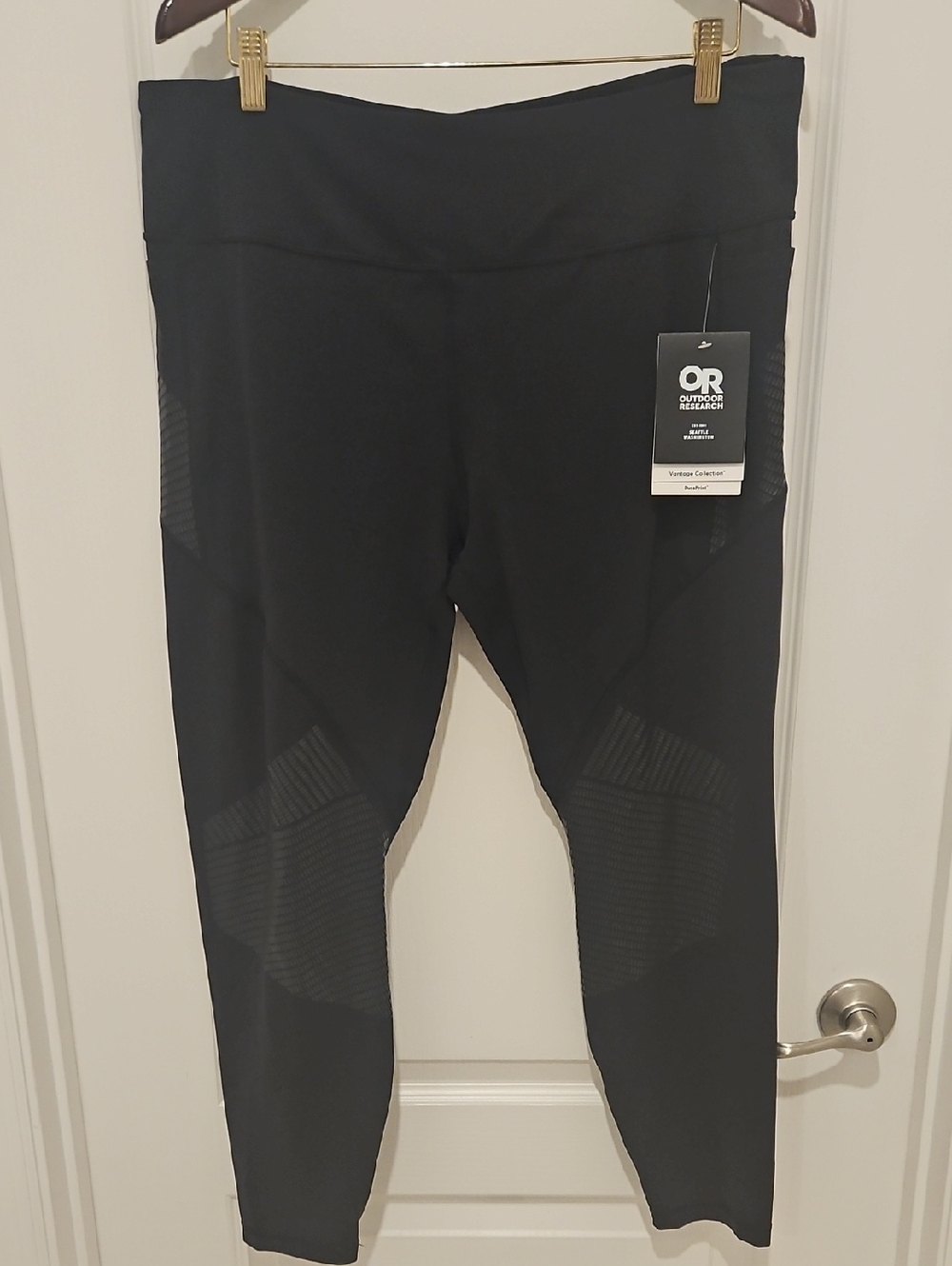 Outdoor Research Black High-Rise Mesh Panel Leggings XXL NWT